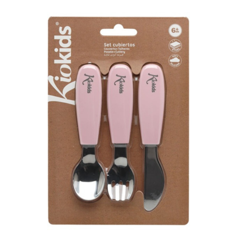 Talheres de aço e silicone